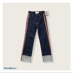 Mother Duster Cuff Fray Jeans